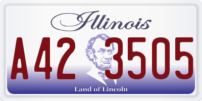 IL license plate A423505