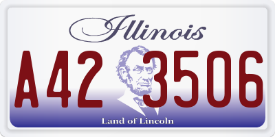 IL license plate A423506
