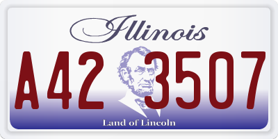 IL license plate A423507