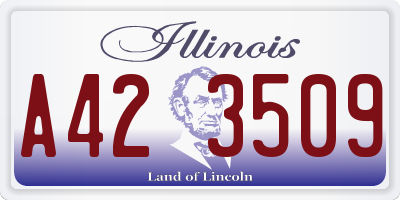 IL license plate A423509