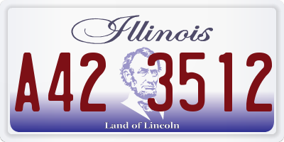 IL license plate A423512