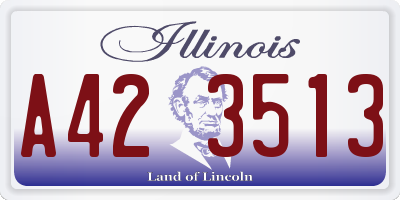 IL license plate A423513