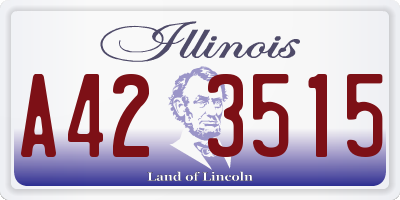 IL license plate A423515