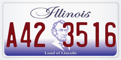 IL license plate A423516