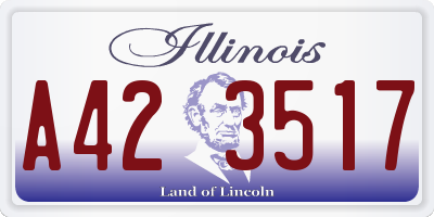 IL license plate A423517