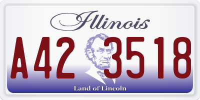 IL license plate A423518