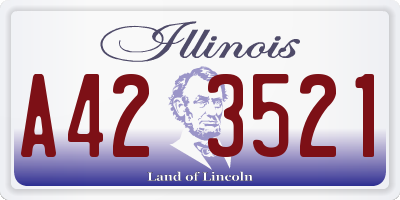 IL license plate A423521