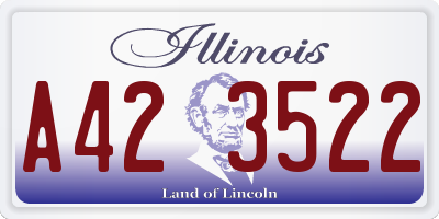 IL license plate A423522