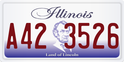 IL license plate A423526