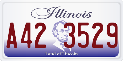 IL license plate A423529