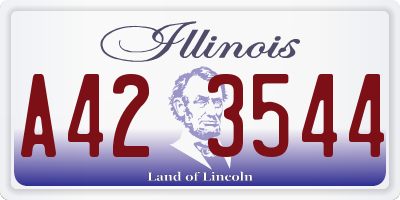 IL license plate A423544