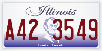 IL license plate A423549