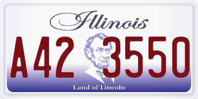 IL license plate A423550