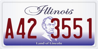 IL license plate A423551