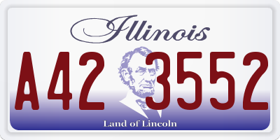 IL license plate A423552