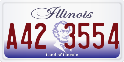 IL license plate A423554