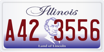 IL license plate A423556
