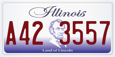 IL license plate A423557
