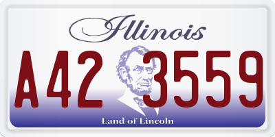 IL license plate A423559