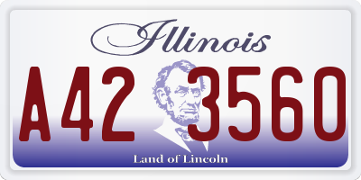 IL license plate A423560