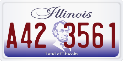 IL license plate A423561