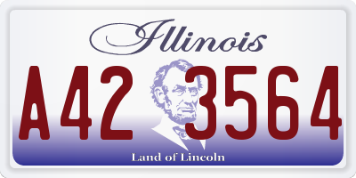 IL license plate A423564