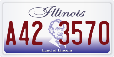 IL license plate A423570