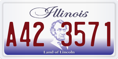 IL license plate A423571