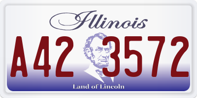 IL license plate A423572