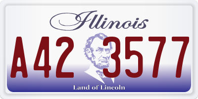 IL license plate A423577