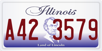 IL license plate A423579