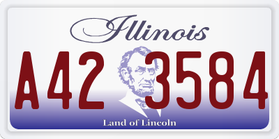 IL license plate A423584