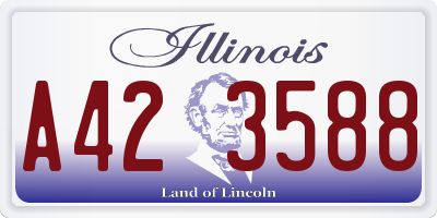 IL license plate A423588