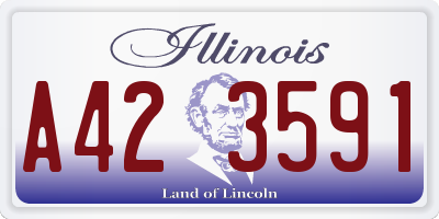 IL license plate A423591