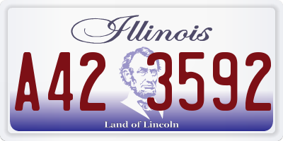 IL license plate A423592