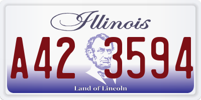 IL license plate A423594