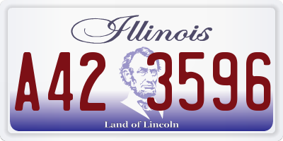 IL license plate A423596