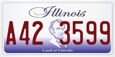 IL license plate A423599
