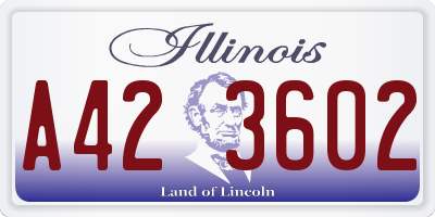 IL license plate A423602