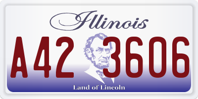 IL license plate A423606