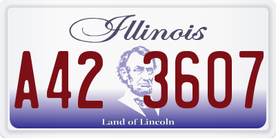 IL license plate A423607