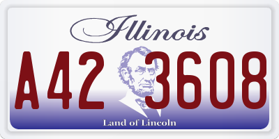 IL license plate A423608