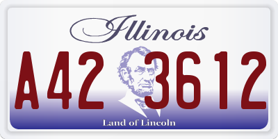 IL license plate A423612