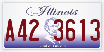 IL license plate A423613