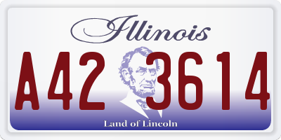 IL license plate A423614