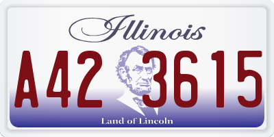 IL license plate A423615