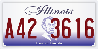 IL license plate A423616