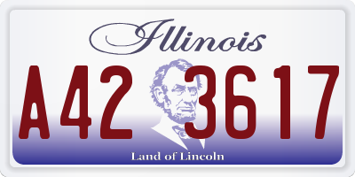 IL license plate A423617