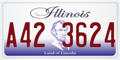 IL license plate A423624