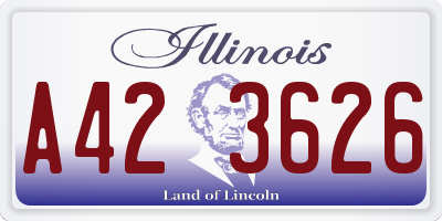 IL license plate A423626